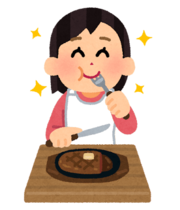 個人でお祝いするイラスト
